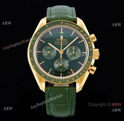 Omega Speedmaster Moonwatch Super Clone Moonshine Gold & Green 3861 Watch 